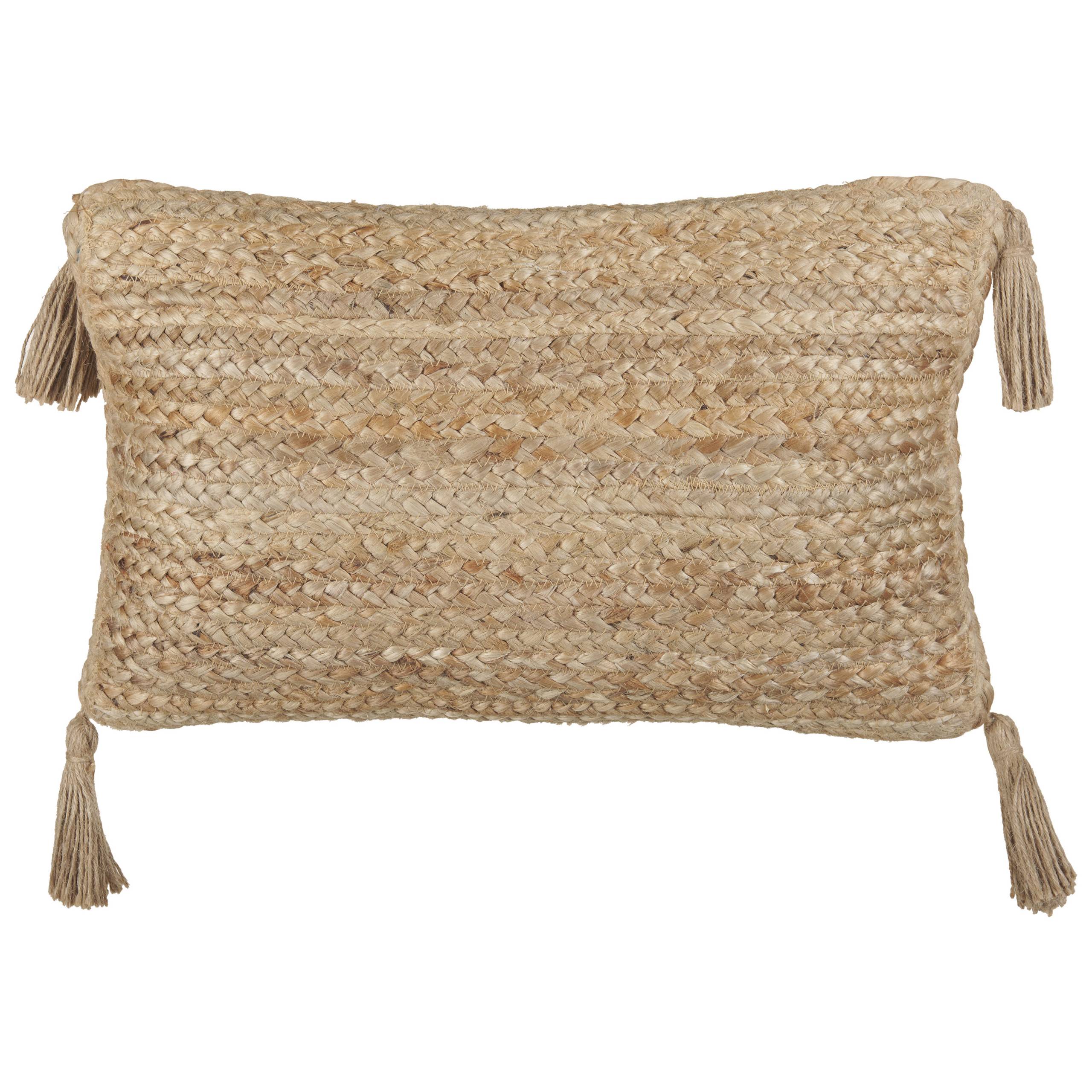 Coussin décoratif Jute Beige SIUM Beliani - Image 3