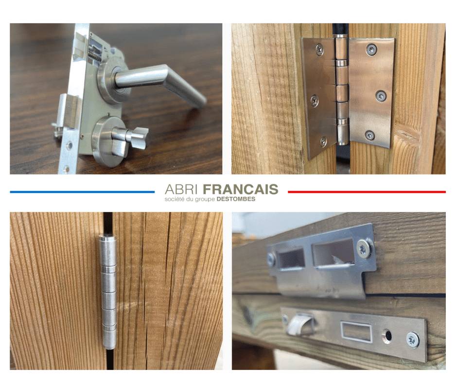 Abri Français - ABRI DE JARDIN bois autoclave 27mm - 2,14x3,44m / 7m2 - Bac acier - Plancher bois - Image 6