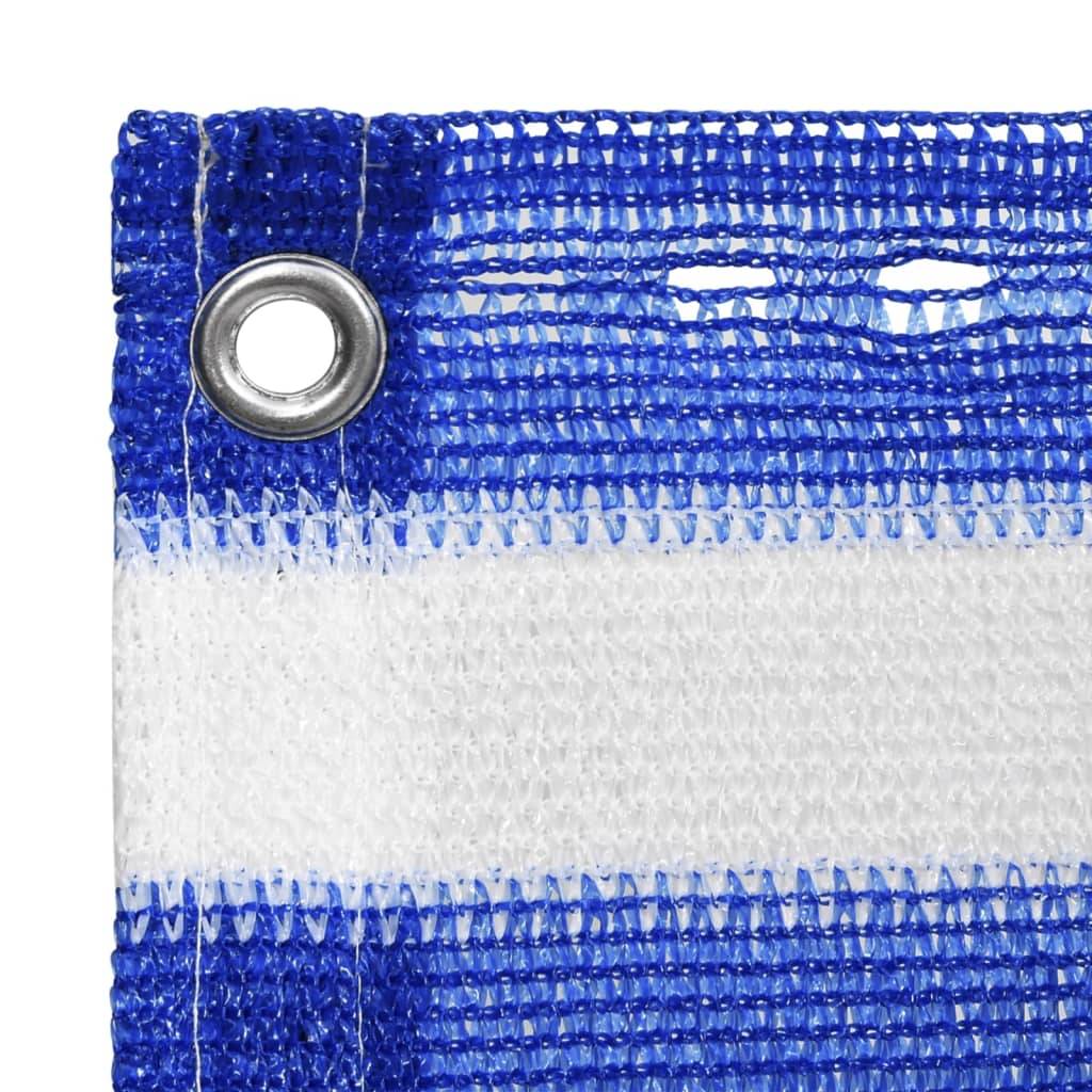 Helloshop26 - Écran de balcon brise pare vue protection confidentialité 75 x 500 cm PEHD bleu et blanc - Image 2