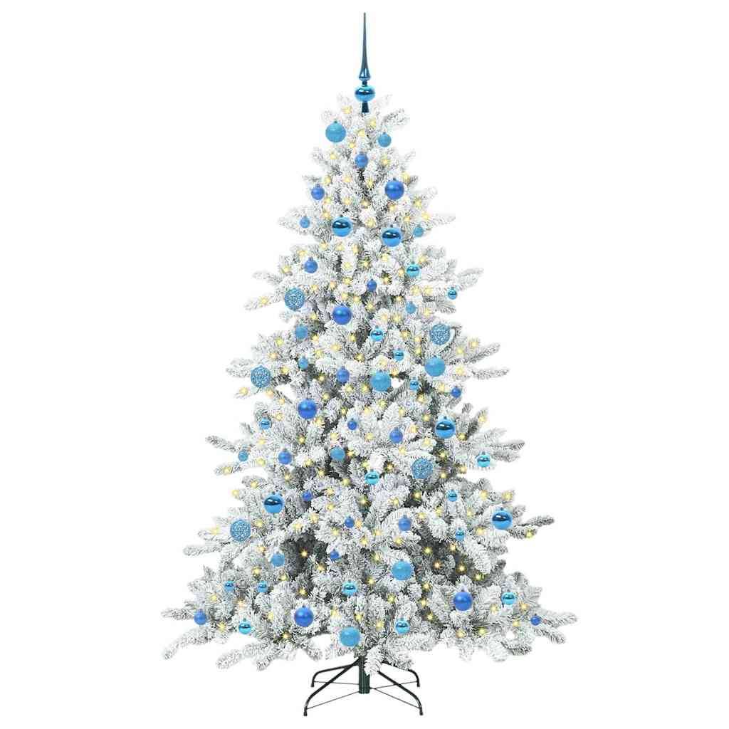 Sapin de Noël | Arbre de Noël Artificiel à Branches Articulées Blanc 180 cm Maison Chic - Image 3