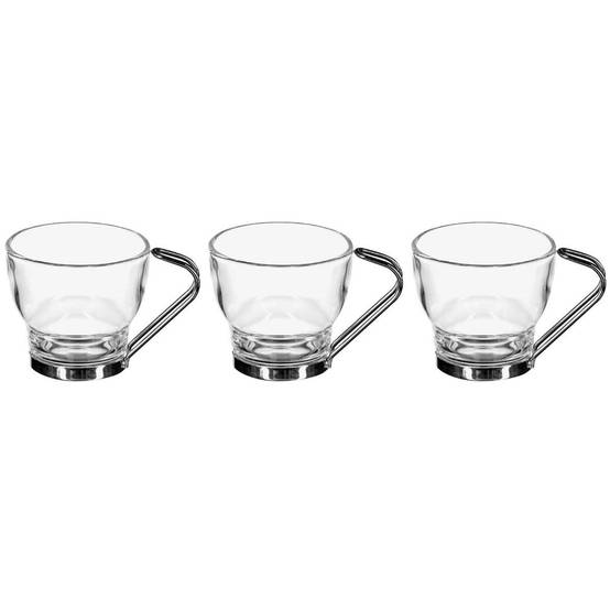 Lot de 3 Mugs en Verre "Abel" 11cl Transparent - Image 1
