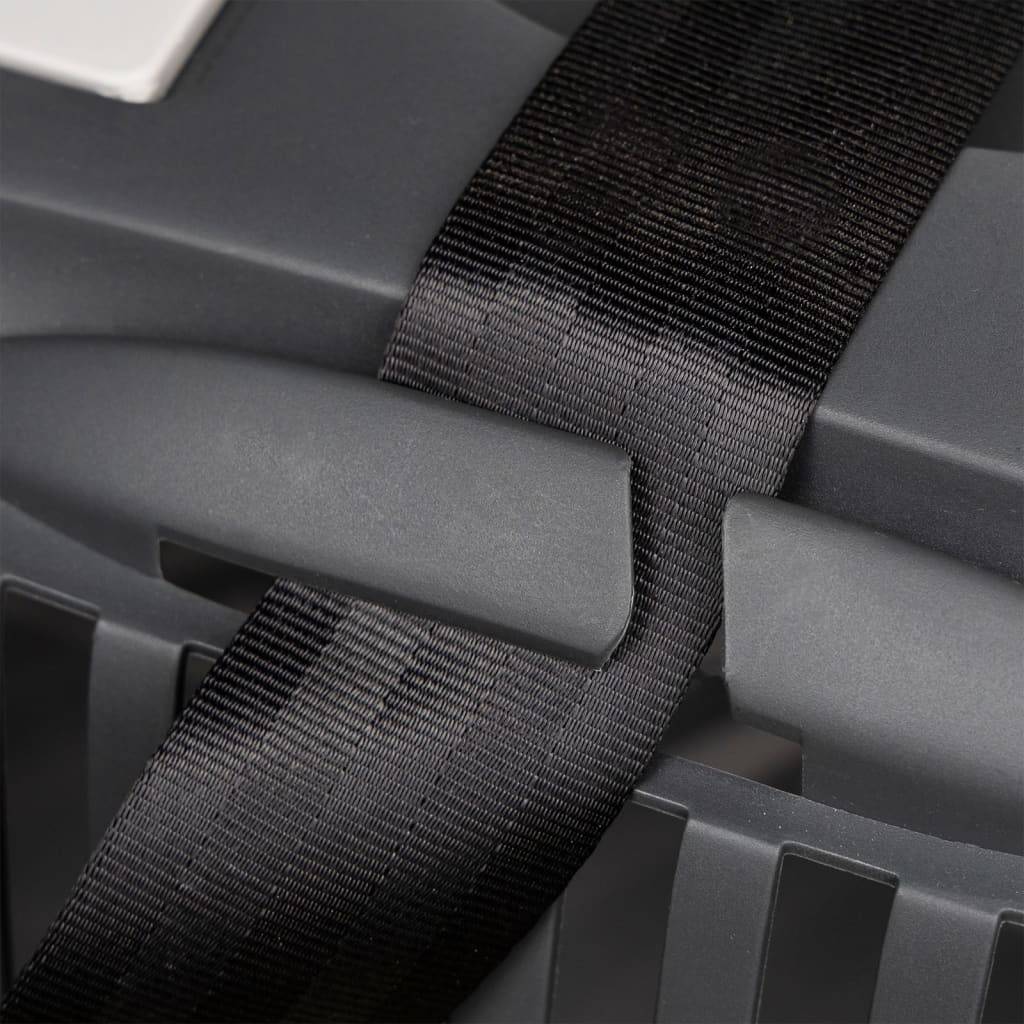 Vidaxl - Cage de transport animaux de compagnie gris noir 61x40x38 cm PP vidaXL 171798 - Image 6