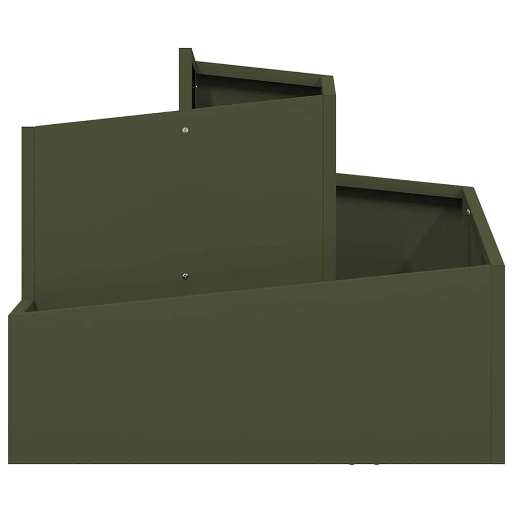Cache-pot | Bac à fleurs de jardin Vert olive 60 x 60 x 50 cm