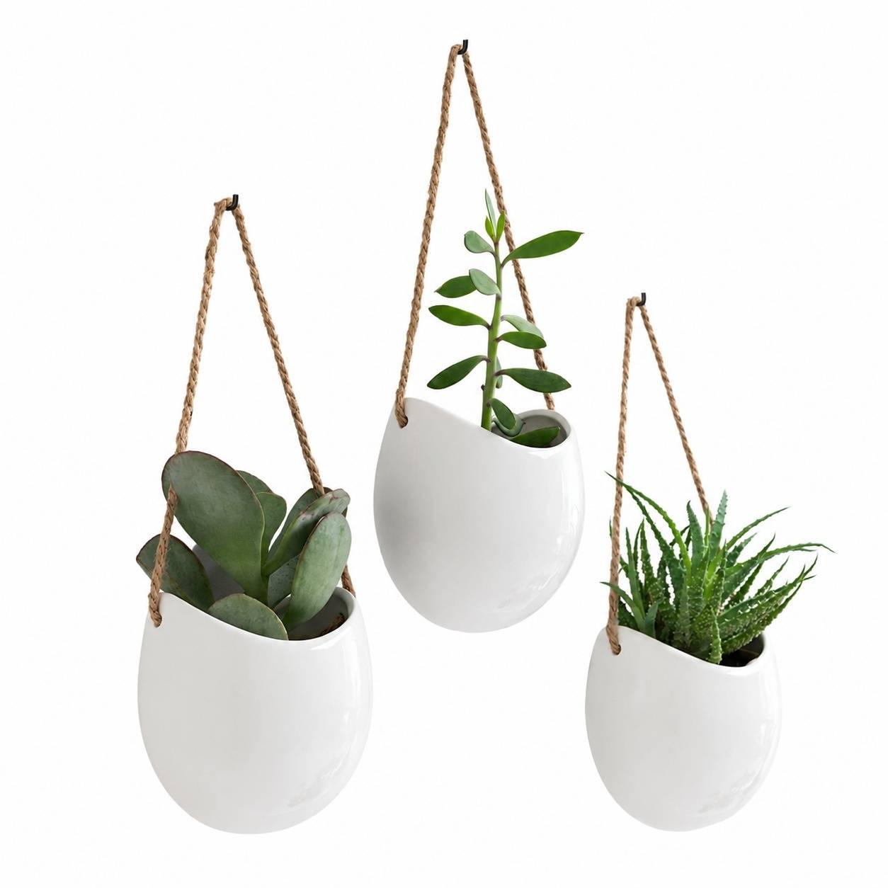Jardinière Murale Céramique Émaillée Hanging Pots Triple - Image 1