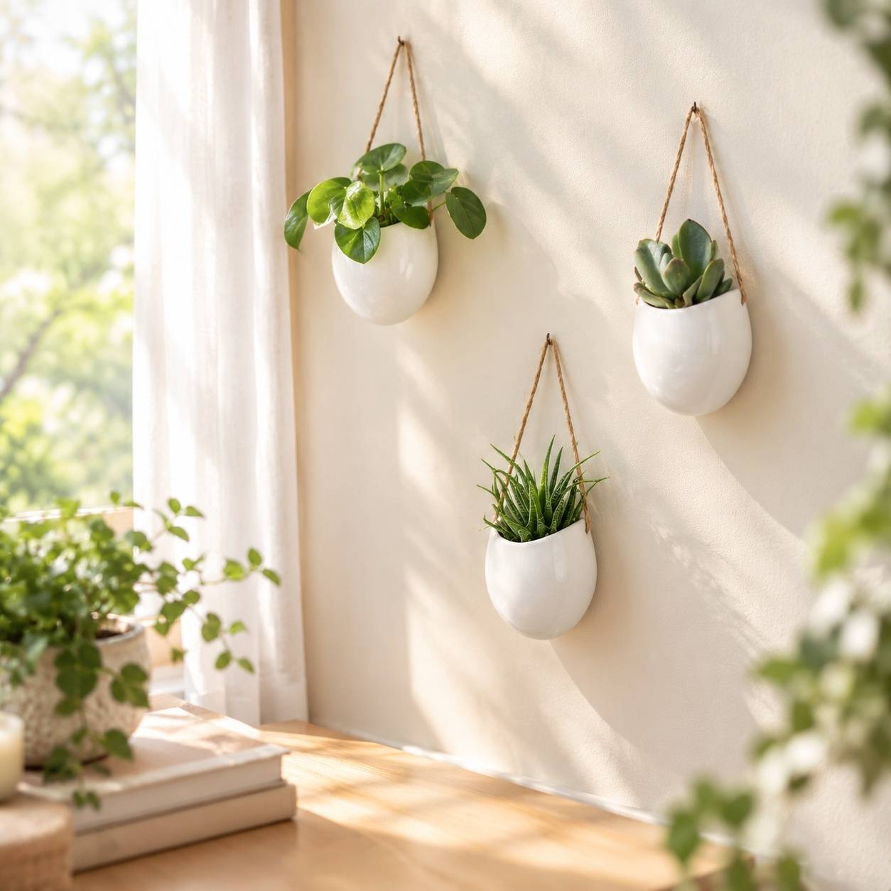 Jardinière Murale Céramique Émaillée Hanging Pots Triple - Image 7