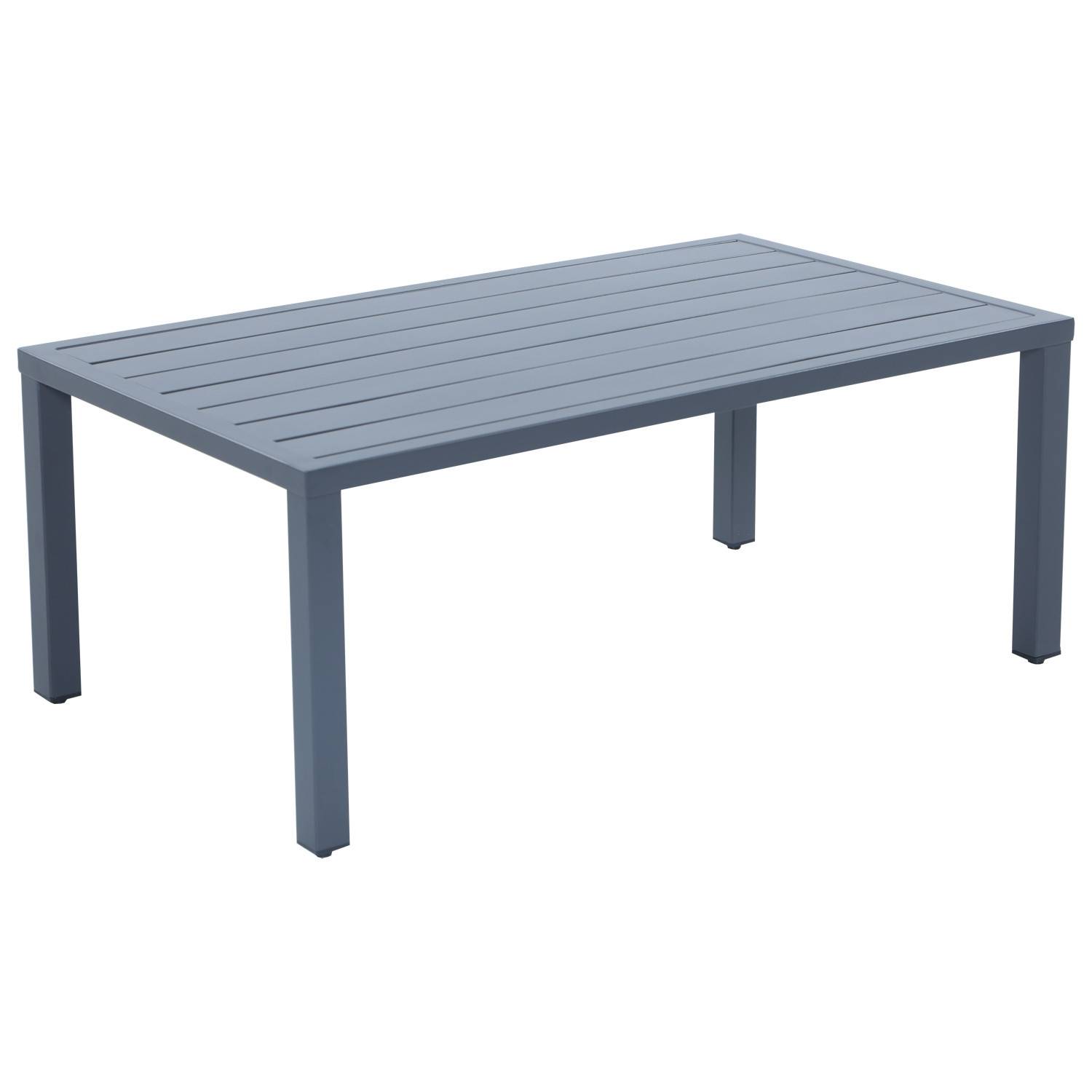 Autre - Salon de jardin design en aluminium 5 Places - Gris anthracite et naturel - MABILLON - Image 4