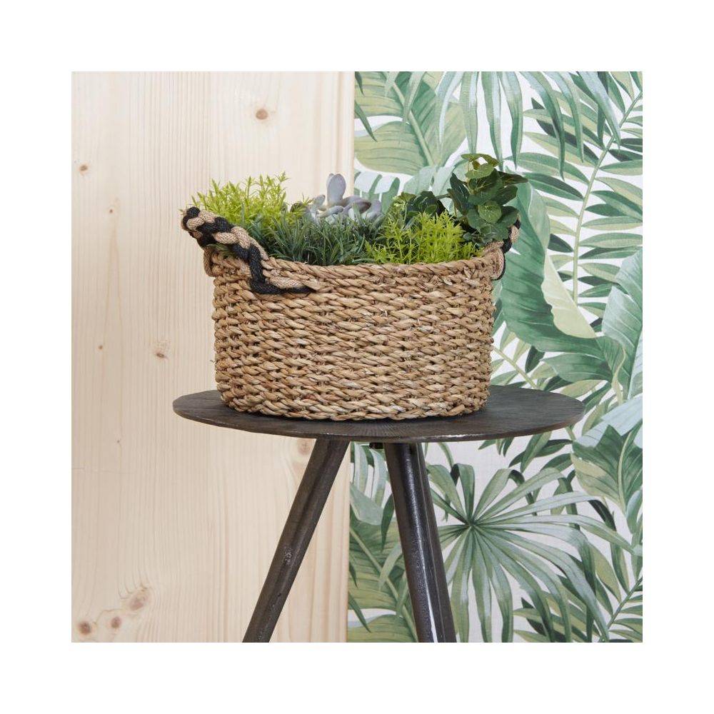 Aubry Gaspard - Jardinières rondes en jonc et zinc (lot de 3) - Image 2