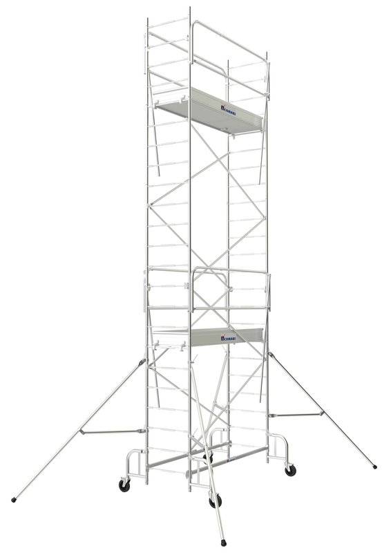 Echafaudage roulant JUNIOR 200 4m80 plancher ( 6m80 travail) Tubesca-Comabi