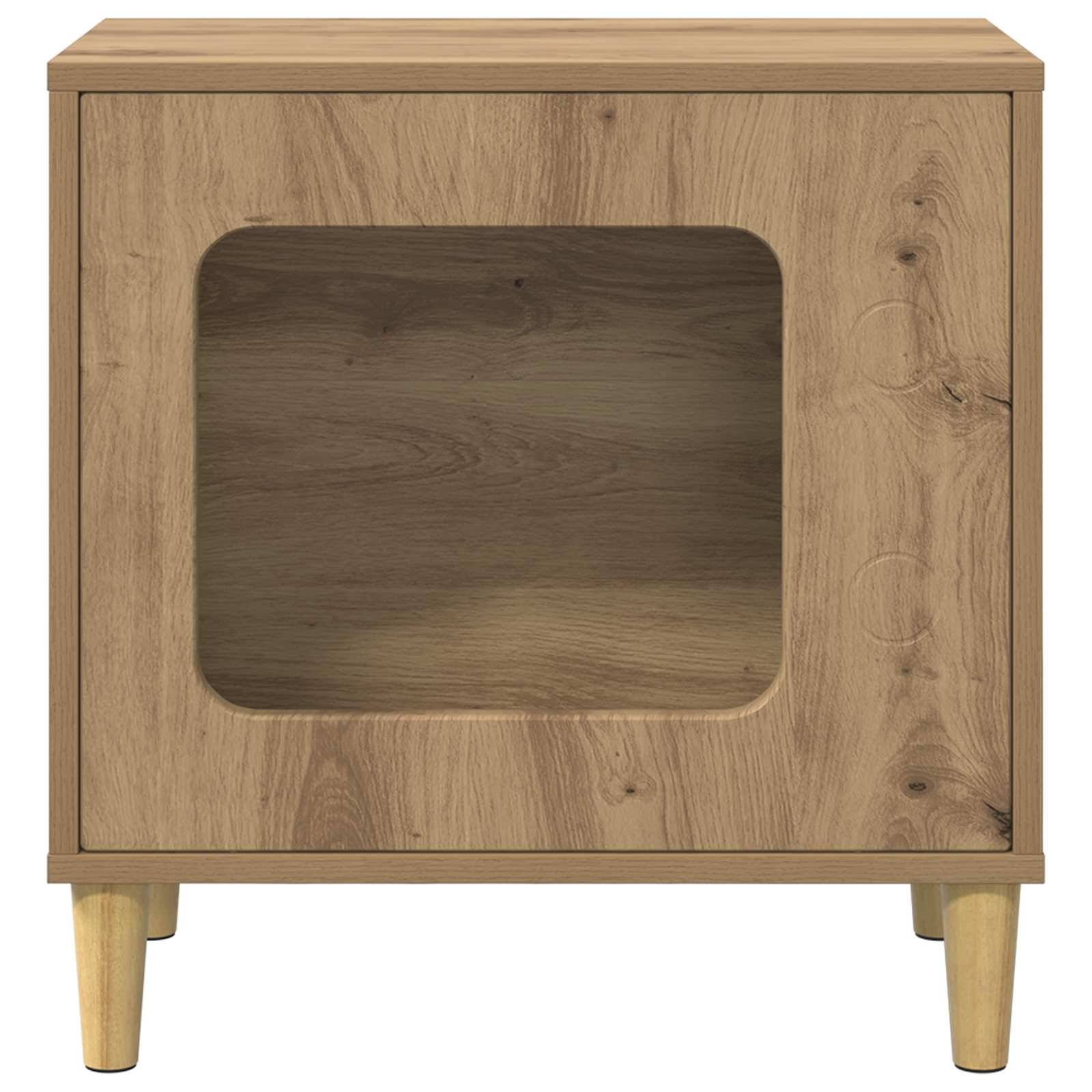 Maison pour chat bois d'ingénierie chêne artisan 51 x 30 x 52 cm, Poids:8.98kg - PANGIVO - Image 5