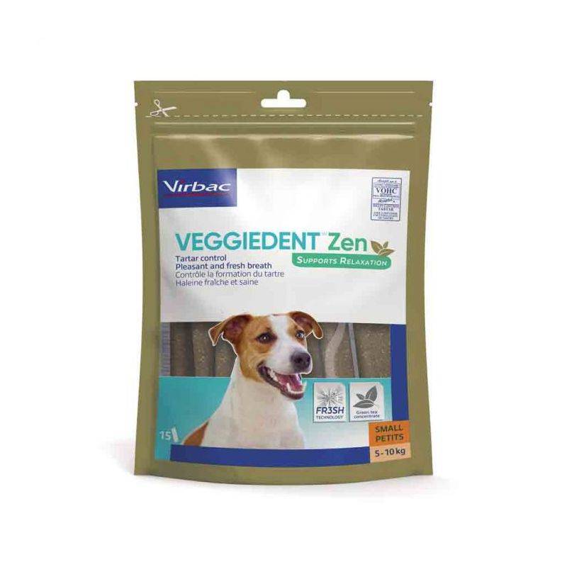 Friandises dentaire chiens de - 10kg -  VEGGIEDENT ZEN S 15 lamelles