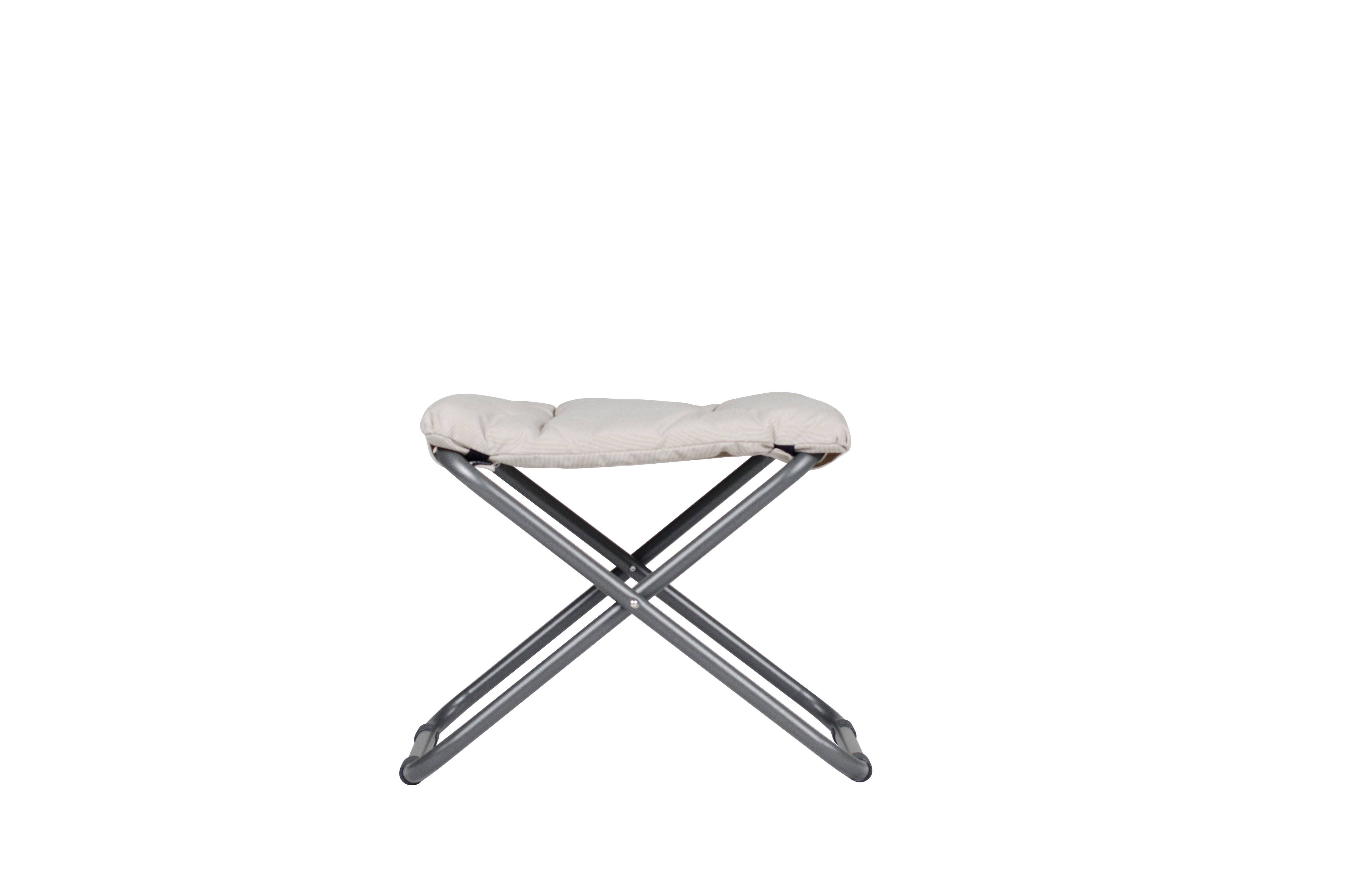 Fiam - Repose-Pieds CHICO SOFT Acier ANTHRACITE Oléfine BLANC BEIGE 49x60x47 cm FIAM - Image 2