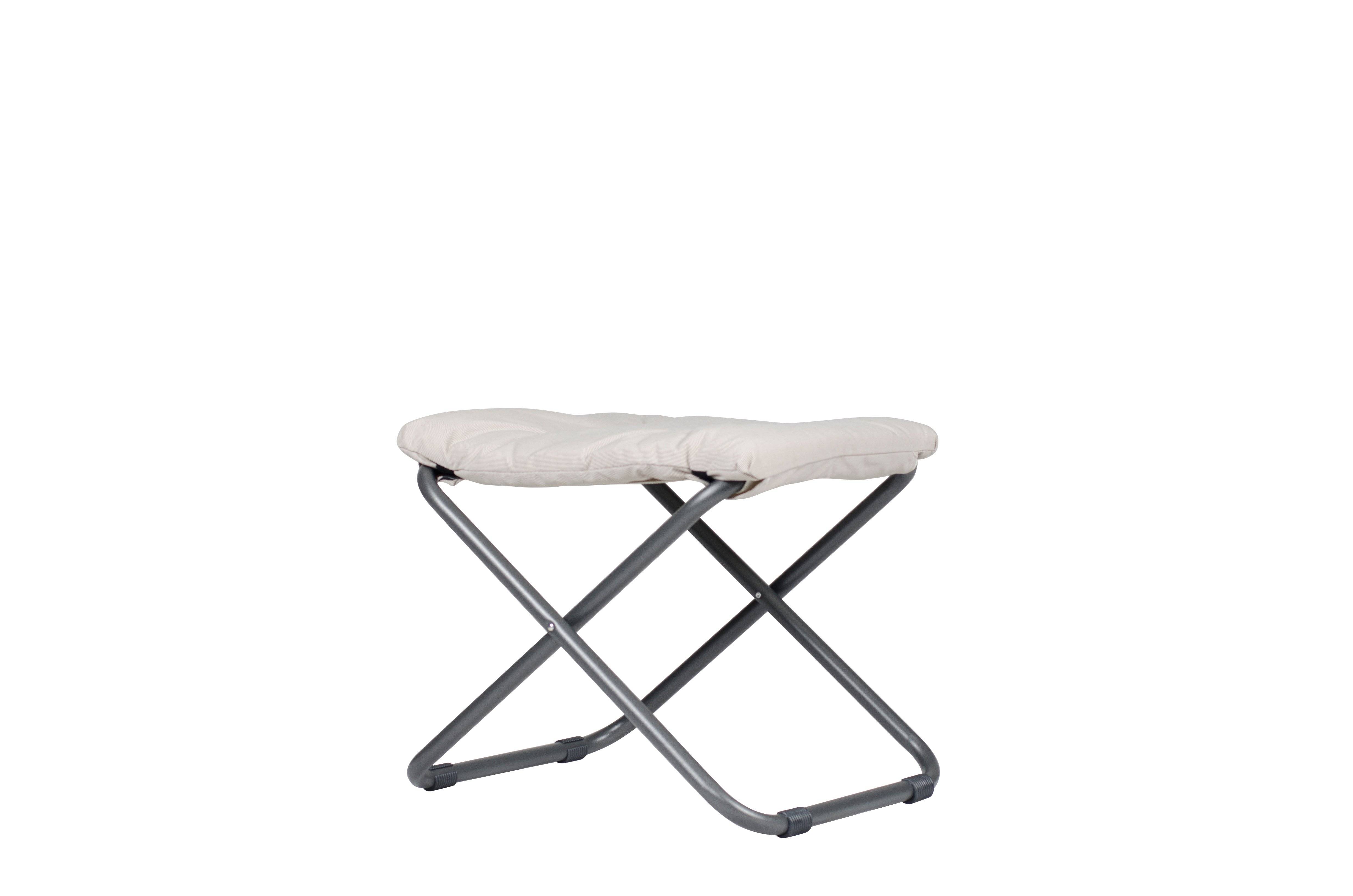 Fiam - Repose-Pieds CHICO SOFT Acier ANTHRACITE Oléfine BLANC BEIGE 49x60x47 cm FIAM - Image 3