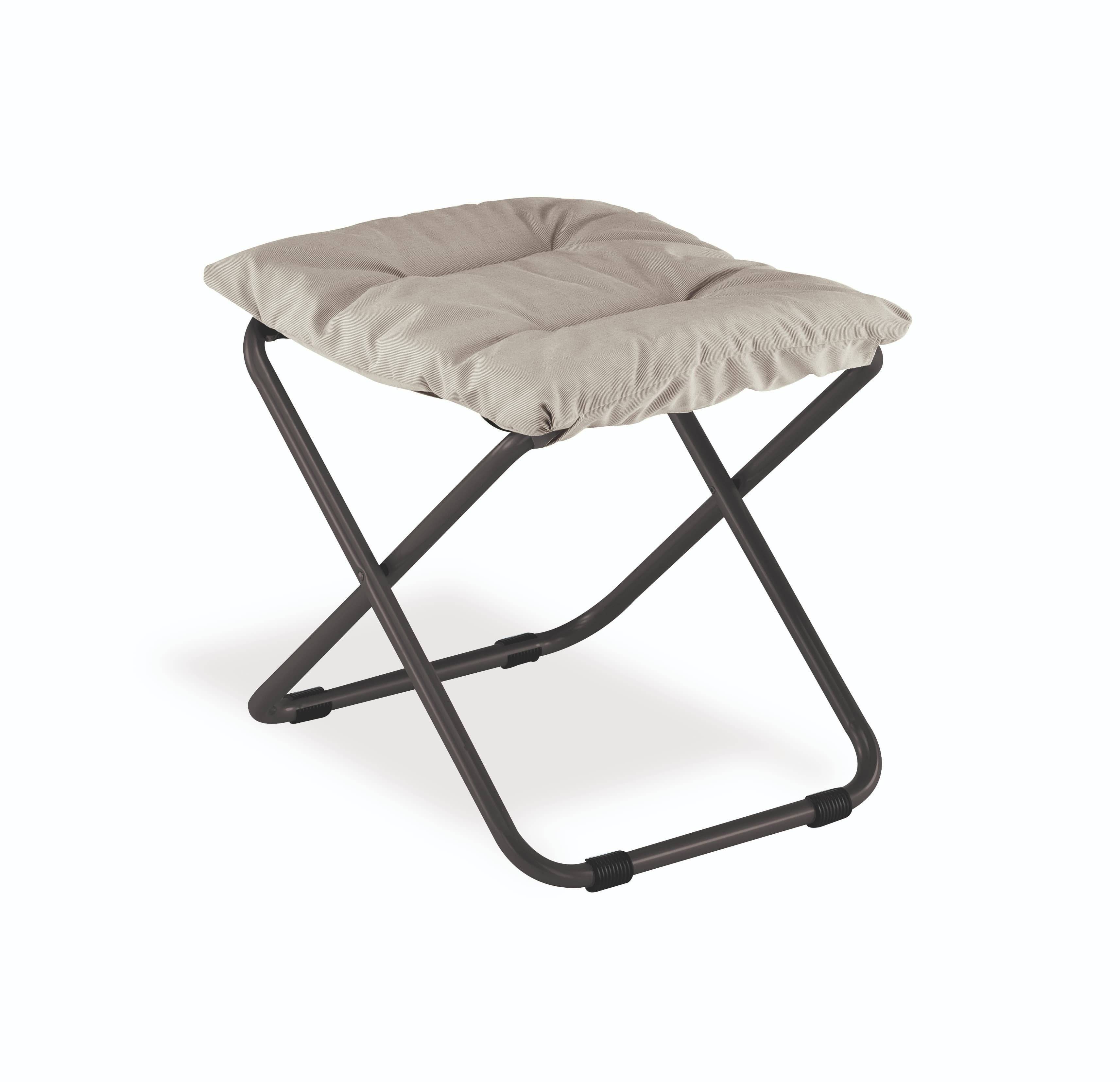 Fiam - Repose-Pieds CHICO SOFT Acier ANTHRACITE Oléfine BLANC BEIGE 49x60x47 cm FIAM - Image 1