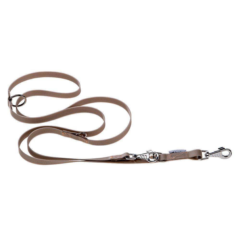 Ferplast - Laisse de Dressage pour Chiens EVOLUTION GA25/200 Hypoallergénique, Lavable, Poignée rembourrée, Taupe