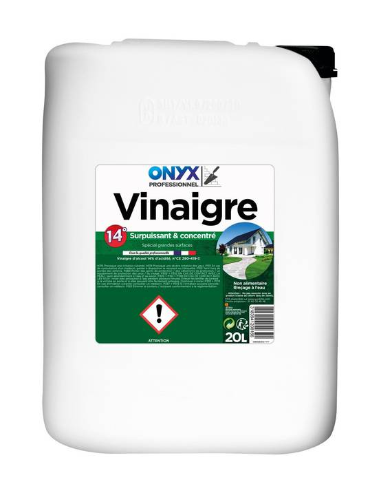 Onyx - Vinaigre Ménager 14° 20l Nettoyant, Détartrant, Désodorisant Puissant Et écologique. - Onyx