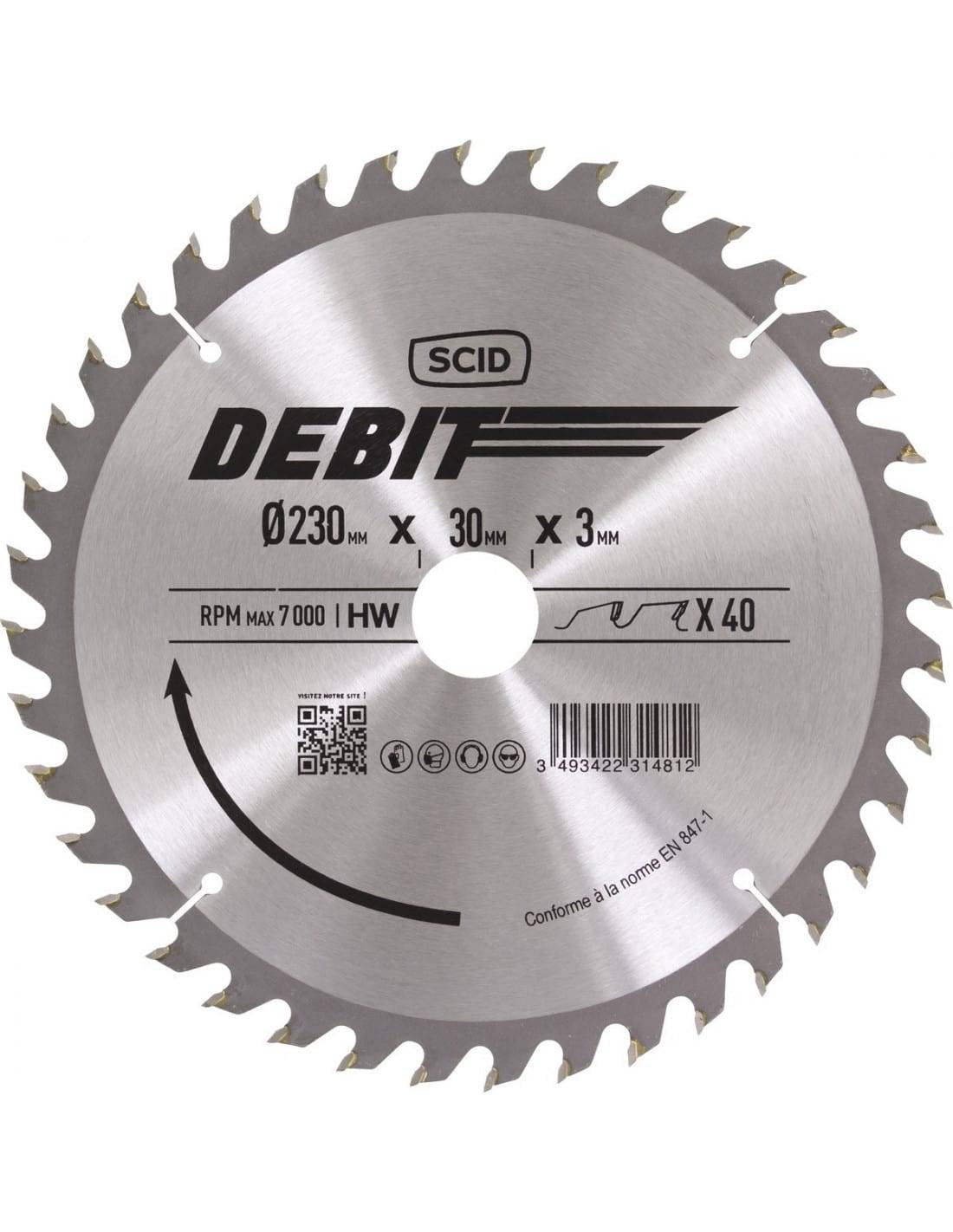 Lame Scie Circulaire Scid 230x30mm 40d Coupe Bois Polyvalente Et Précise - Scid