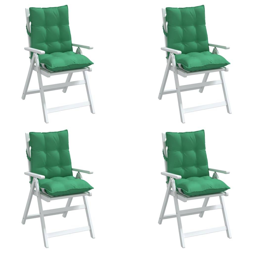 Lot de 4 Coussins Fauteuil Dossier Bas Tissu Oxford Confortable pour Mobilier de Jardin Vert 100x50cm – ComfortXL Outdoor Living - Image 4