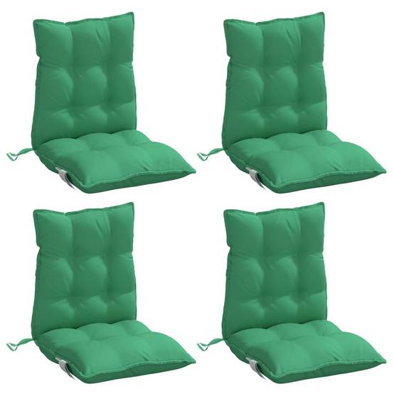 Lot de 4 Coussins Fauteuil Dossier Bas Tissu Oxford Confortable pour Mobilier de Jardin Vert 100x50cm – ComfortXL Outdoor Living - Image 3