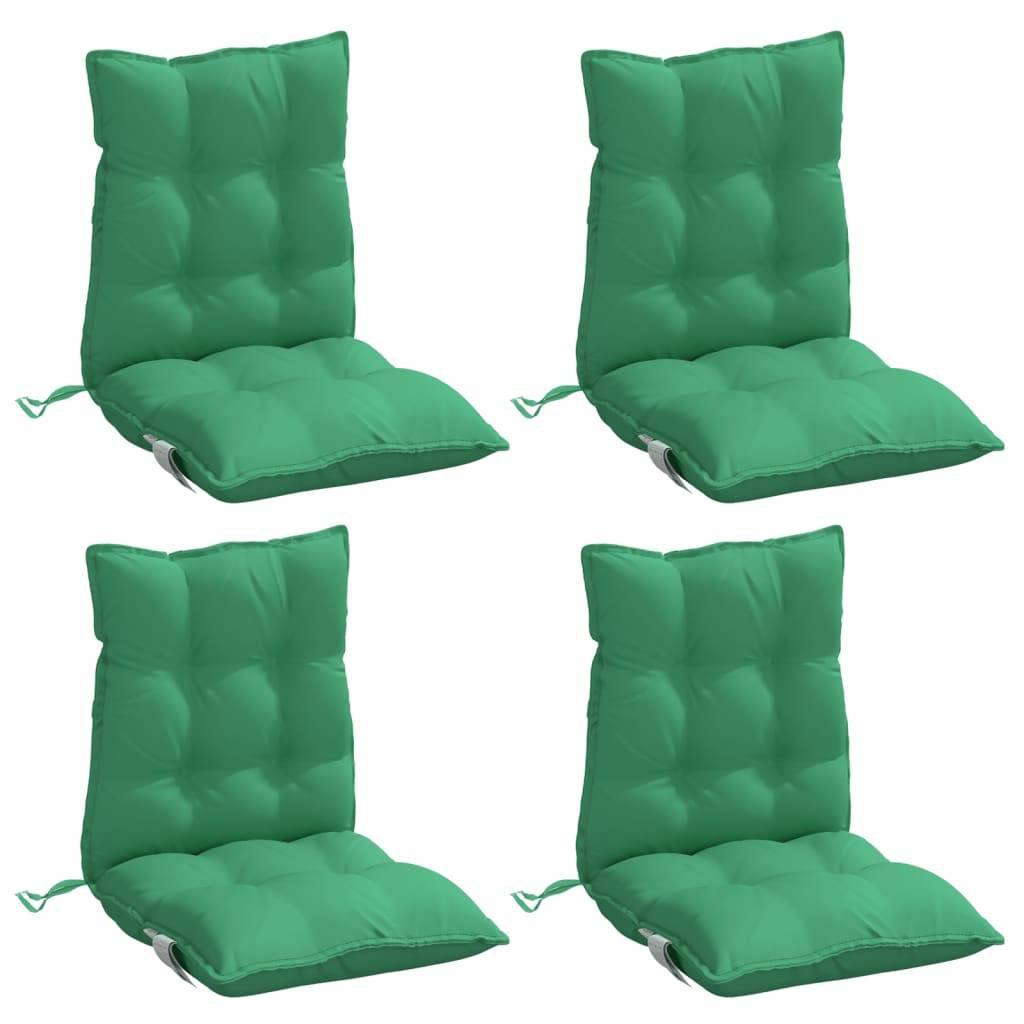Lot de 4 Coussins Fauteuil Dossier Bas Tissu Oxford Confortable pour Mobilier de Jardin Vert 100x50cm – ComfortXL Outdoor Living - Image 3