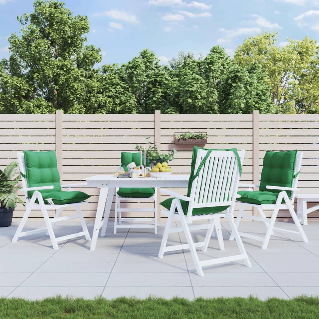 Lot de 4 Coussins Fauteuil Dossier Bas Tissu Oxford Confortable pour Mobilier de Jardin Vert 100x50cm – ComfortXL Outdoor Living - Image 1