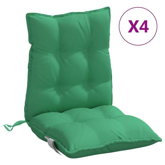 Lot de 4 Coussins Fauteuil Dossier Bas Tissu Oxford Confortable pour Mobilier de Jardin Vert 100x50cm – ComfortXL Outdoor Living - Image 2