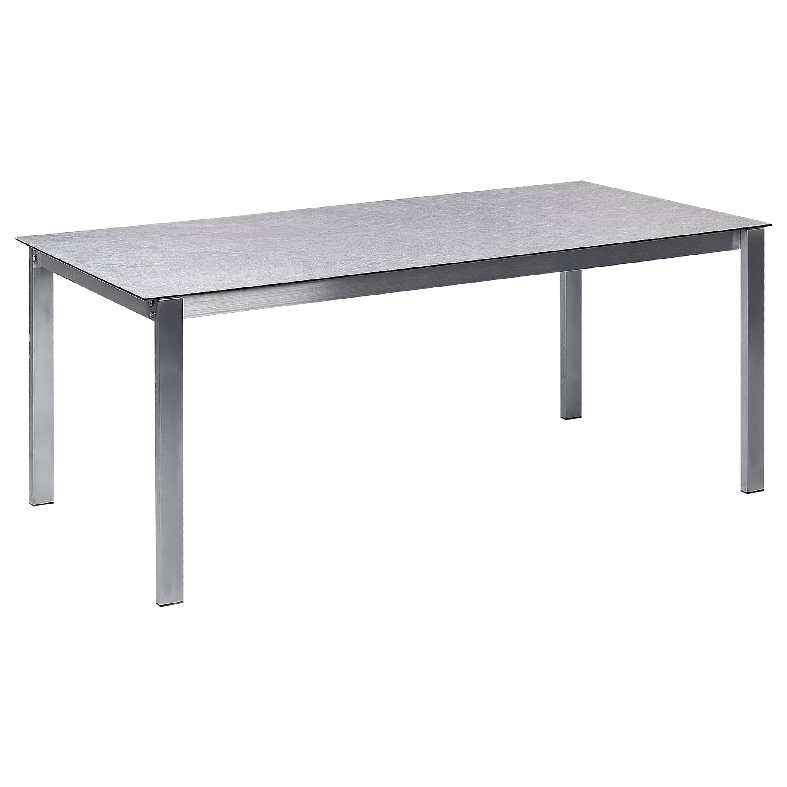 Beliani - Set de salle à manger, 6 Personnes Verre de sécurité Gris COSOLETO/GROSSETO - Beliani - Image 4
