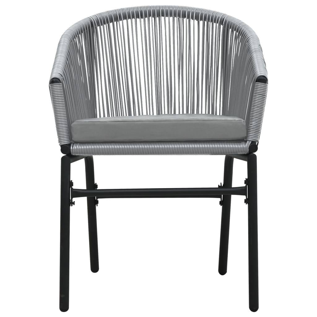 Ensemble Repas 4P 140cm Rotin PVC avec Coussins Gris – ComfortXL Outdoor Living - Image 5