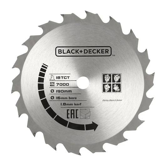 Scie circulaire filaire 1250 W Ø 190 mm - BLACK+DECKER - avec 2 lames - CS1250LA-QS - Image 4