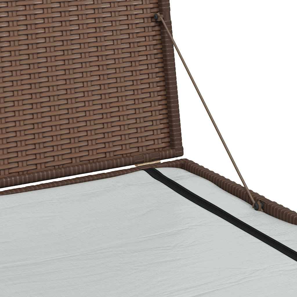 Coffre de Jardin XXL en Résine Tressée Étanche Grande Capacité pour Terrasse Marron 150x100x100 cm – ComfortXL Outdoor Living - Image 10