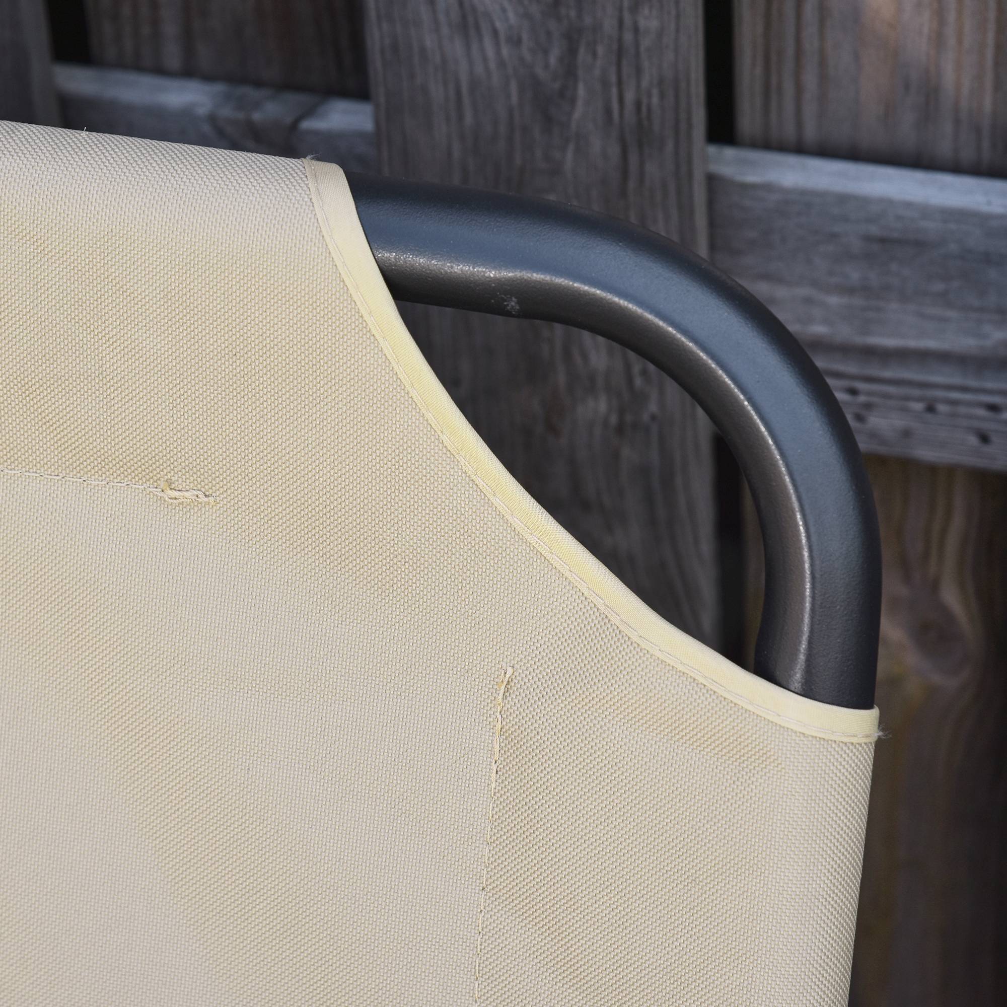 Outsunny - Banc à bascule de jardin 2 places style colonial acier époxy noir coussins beige - Outsunny - Image 5