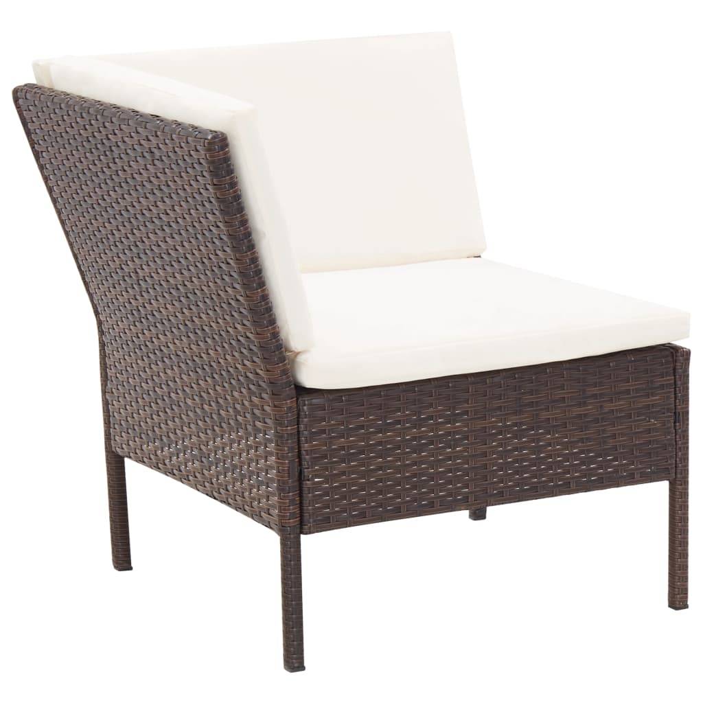 Vidaxl - Salon de jardin 6 pcs avec coussins Résine tressée Marron vidaXL 48935 - Image 8