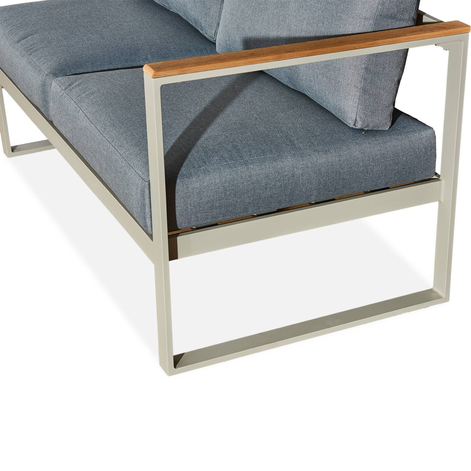 Autre - Salon de jardin design aluminium - Gris - 5 places - BILBAO - Image 3