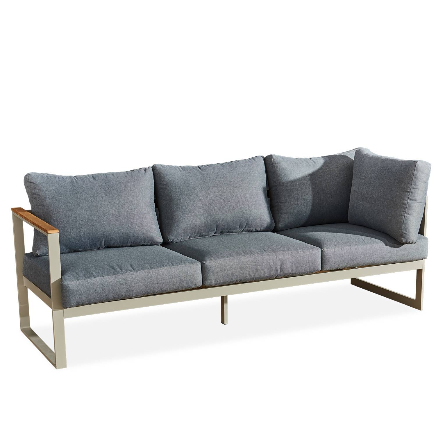 Autre - Salon de jardin design aluminium - Gris - 5 places - BILBAO - Image 5