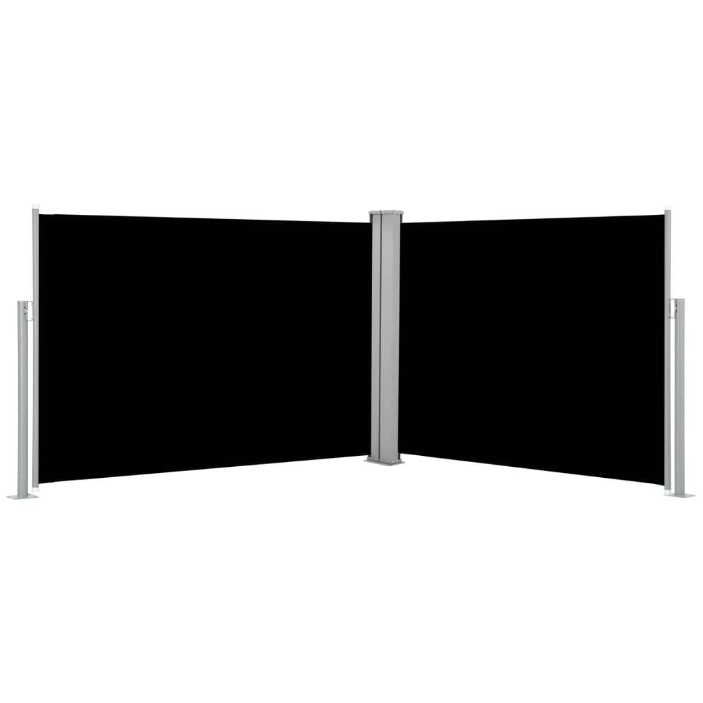 Helloshop26 - Auvent latéral rétractable 100 x 1000 cm noir - Image 2