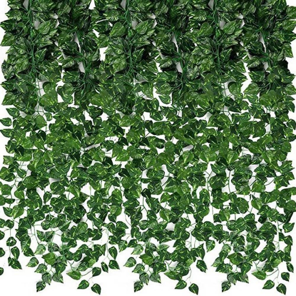 Rameaux de Lierre Artificiel pour Décoration Suspendue - Intérieur et Extérieur Résistant - Lytech (Vigne de pothos)
