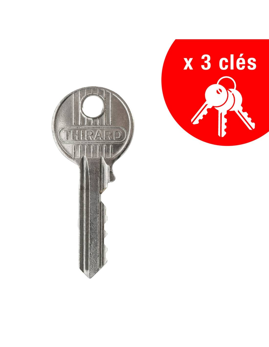 Serrure encastrable pour porte d'entrée avec cylindre en 30x30mm, axe 14mm, 3 clés - THIRARD - Image 8