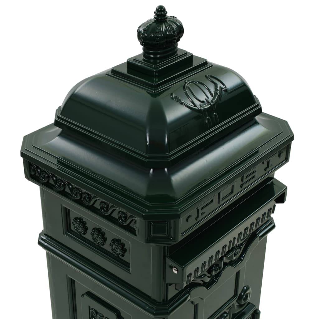 Helloshop26 - Boîte aux lettres à pilier aluminium vintage antirouille vert - Image 9