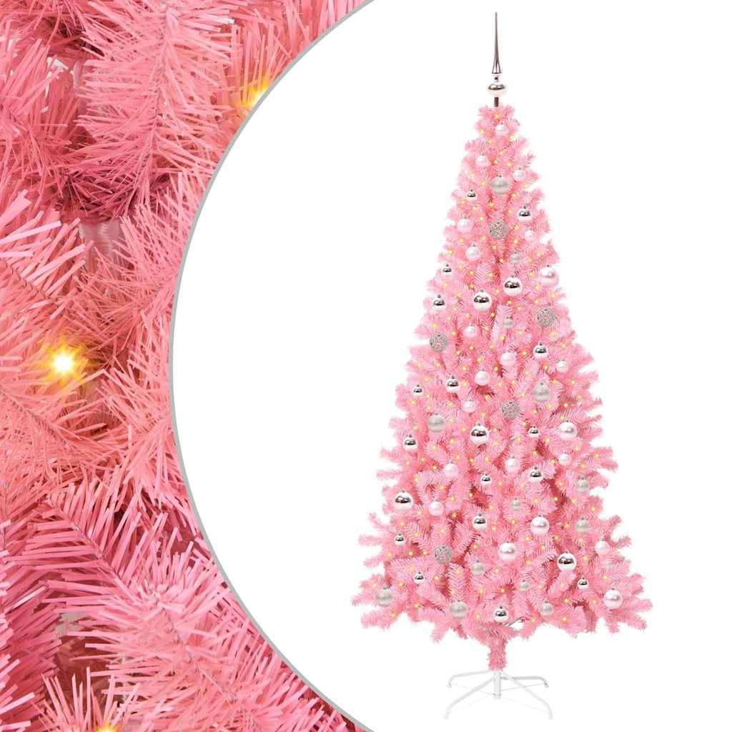 Vidaxl - Sapin de Noël Rose 240 cm PVC vidaXL 3396449 - Image 2