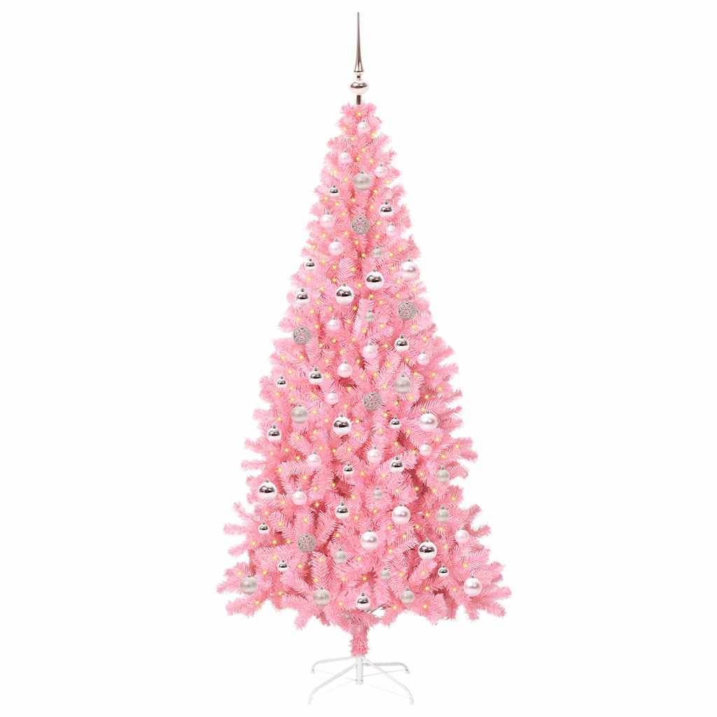 Vidaxl - Sapin de Noël Rose 240 cm PVC vidaXL 3396449 - Image 4