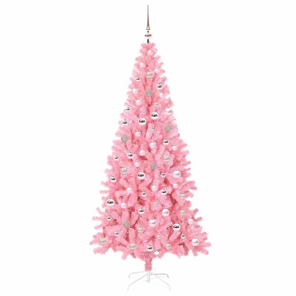 Vidaxl - Sapin de Noël Rose 240 cm PVC vidaXL 3396449 - Image 5