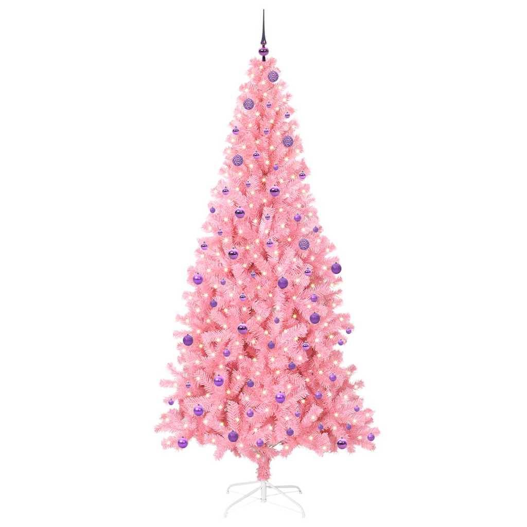 Vidaxl - Sapin de Noël Rose 240 cm PVC vidaXL 3396453 - Image 4