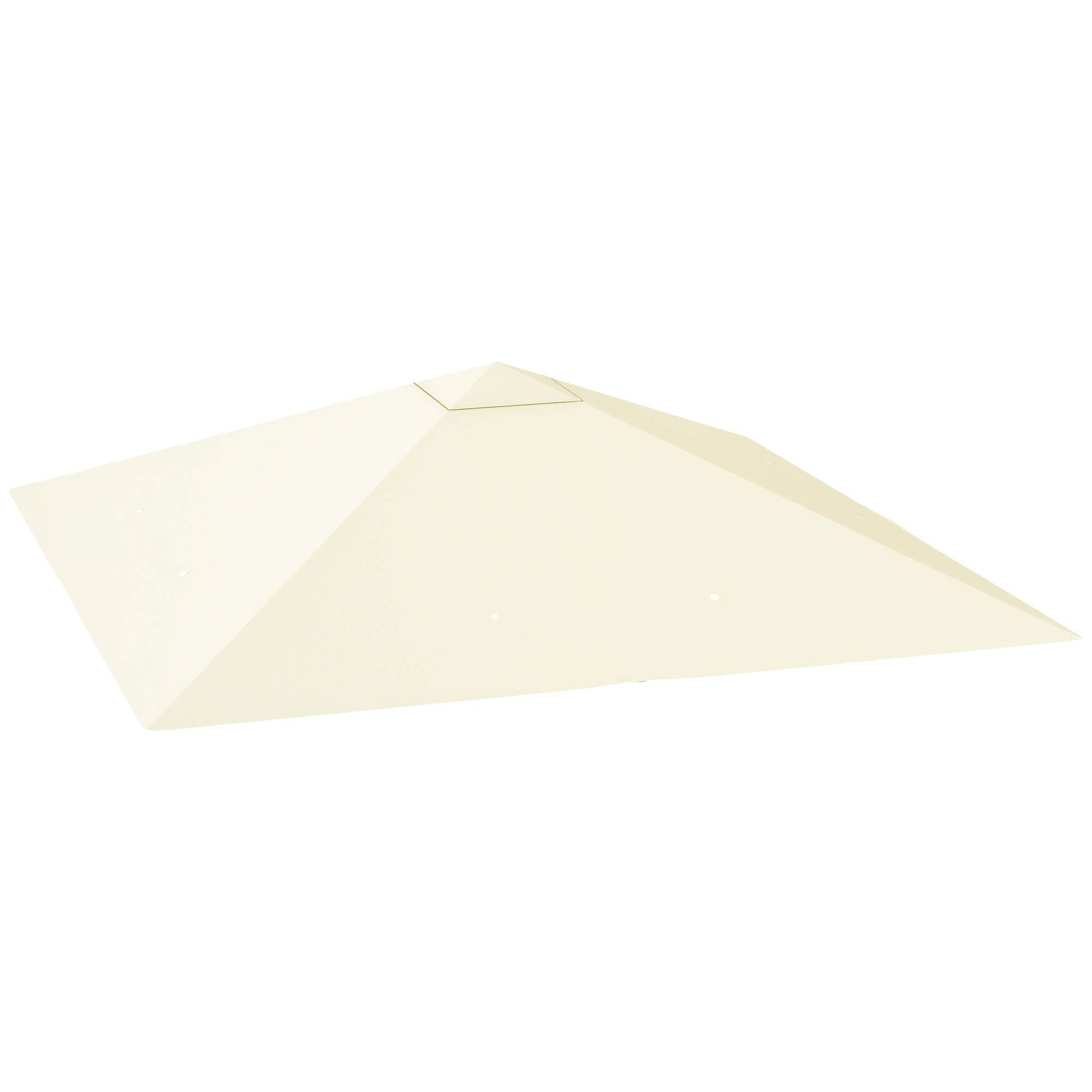Toit remplacement pavillon 3x3 m déperlant toit UPF30+ housse Oxford 370 g/m² blanc crème - Image 1