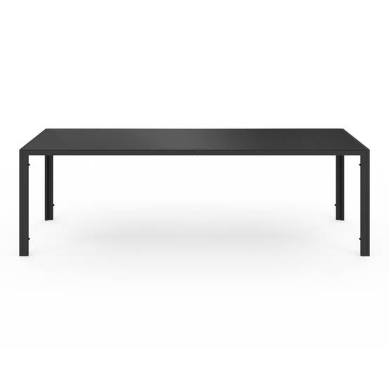 Salon de jardin MADRID table 240 CM et 10 chaises empilables noir - Image 3