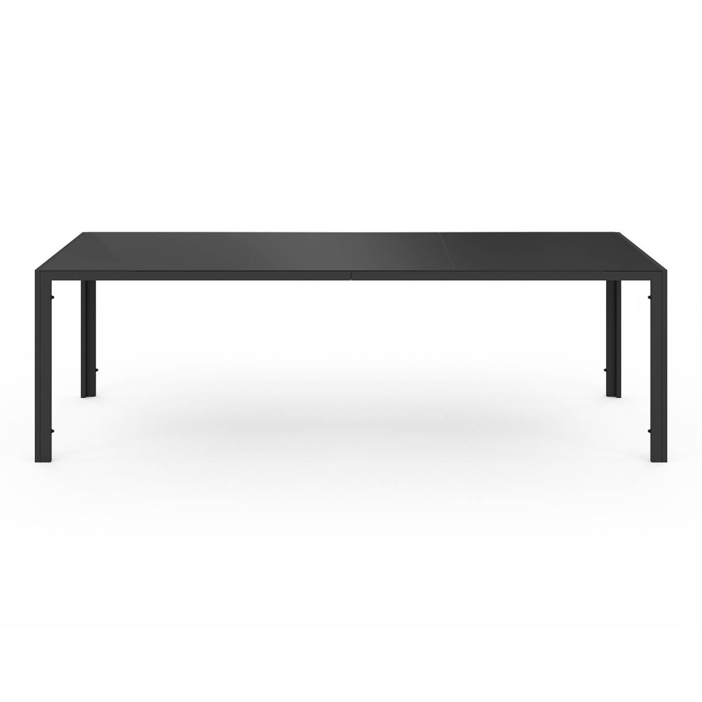 Salon de jardin MADRID table 240 CM et 10 chaises empilables noir - Image 3