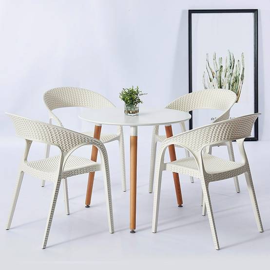 Set 5 fauteuils intérieur, extérieur blanc BIRD garbar - Image 3