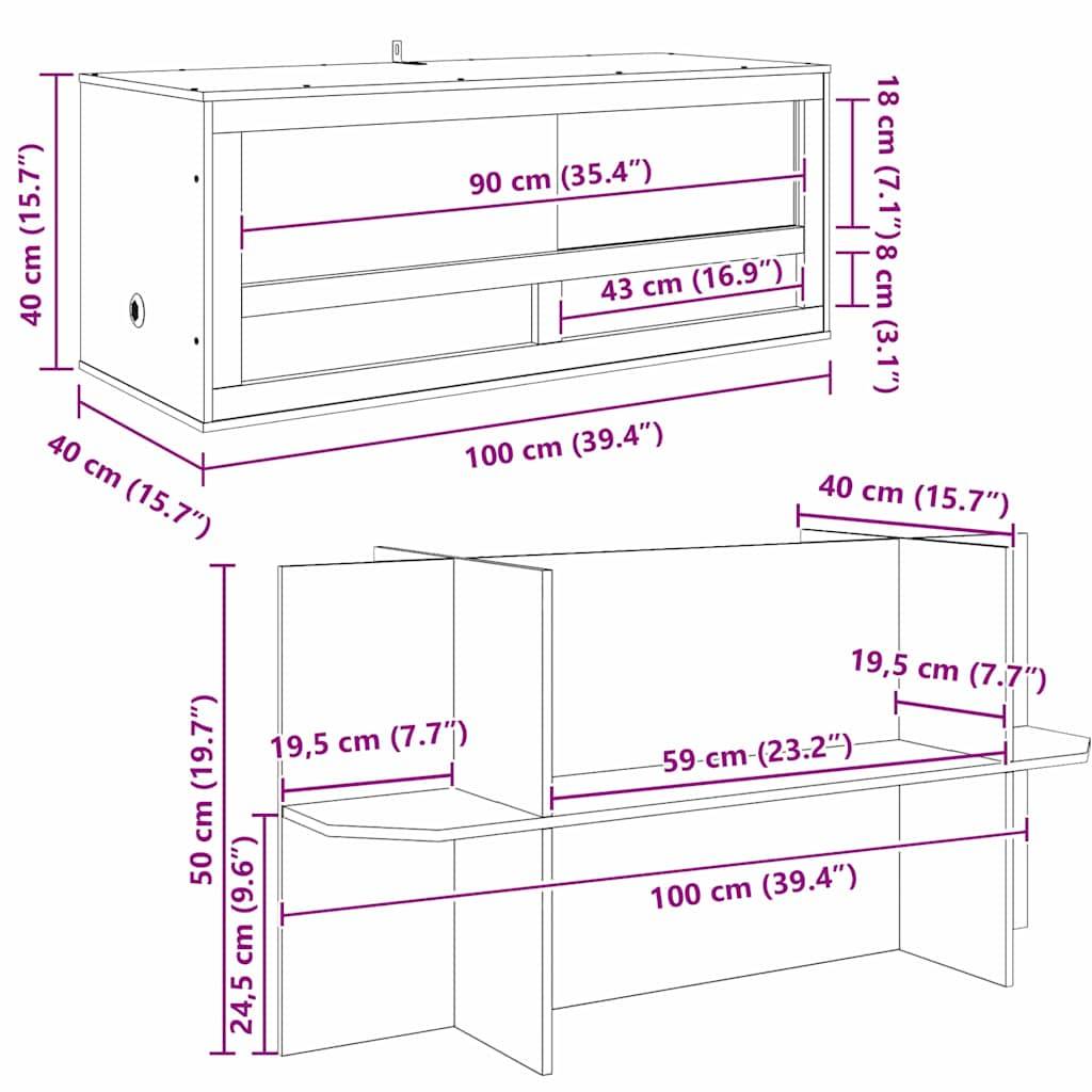 Vidaxl - Terrarium Marron 100 x 40 x 90 cm OSB vidaXL 3397894 - Image 3