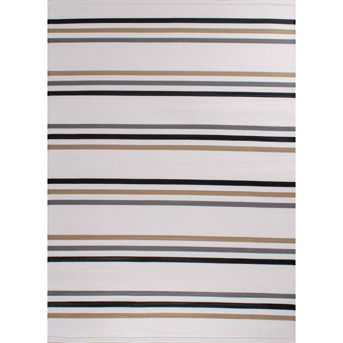 Jardindeco - Tapis extérieur en polypropylène Spargi 1742 noir 180 x 280 cm - Image 1