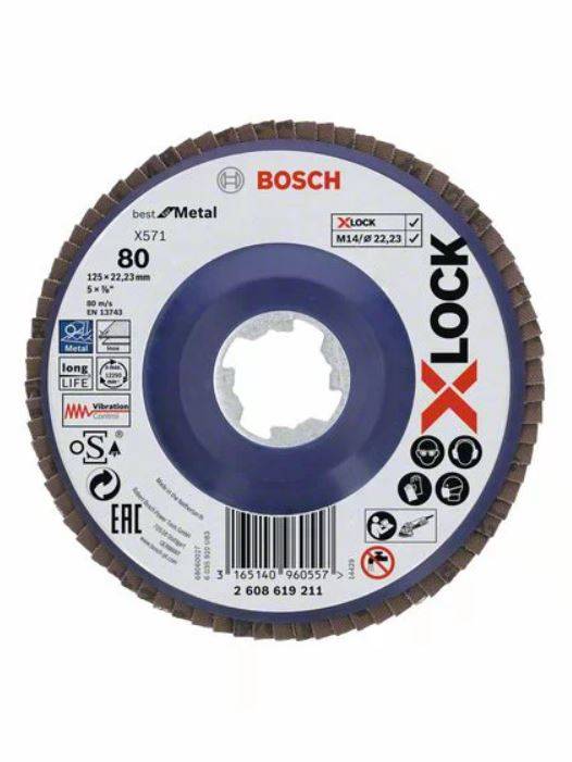 Bosch - Plateau à lamelles X-LOCK X571 best for metal G80 - BOSCH - 2608619211 - Image 1