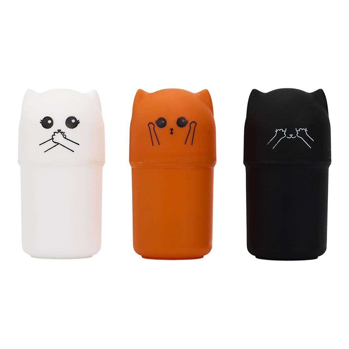 Cook Concept - Lot de 3 Pots à Cure-Dents "Chats" 8cm Multicolore - Image 1