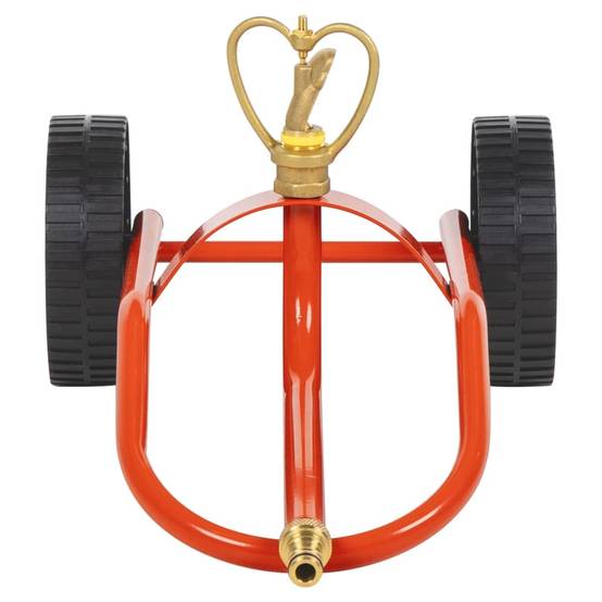 Vidaxl - Traîneau d’arrosage sur roues avec tête rotative en acier rouge vidaXL 4005276 - Image 2